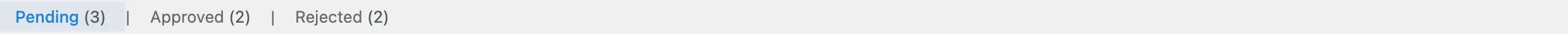 Status tabs