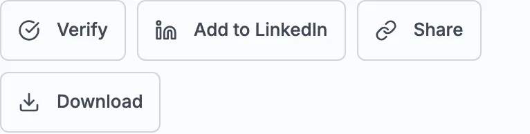 Certificate card actions
