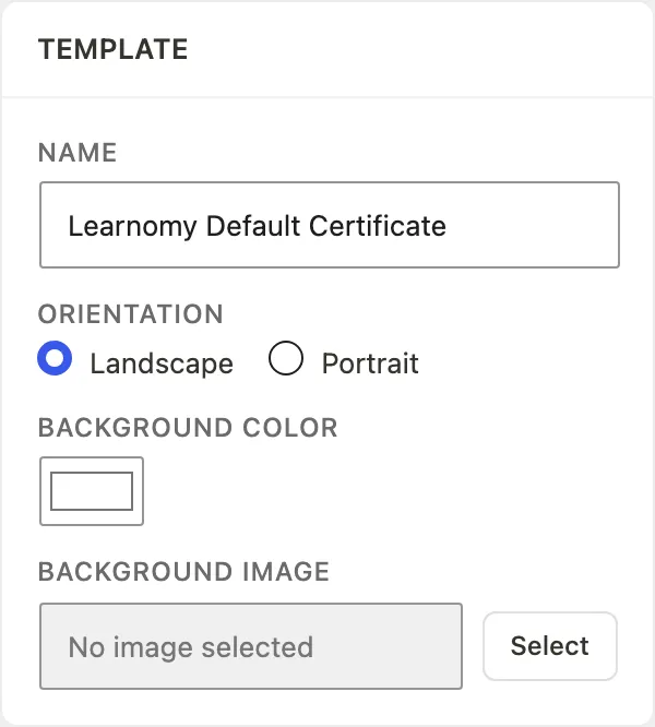 Designer sidebar panel
