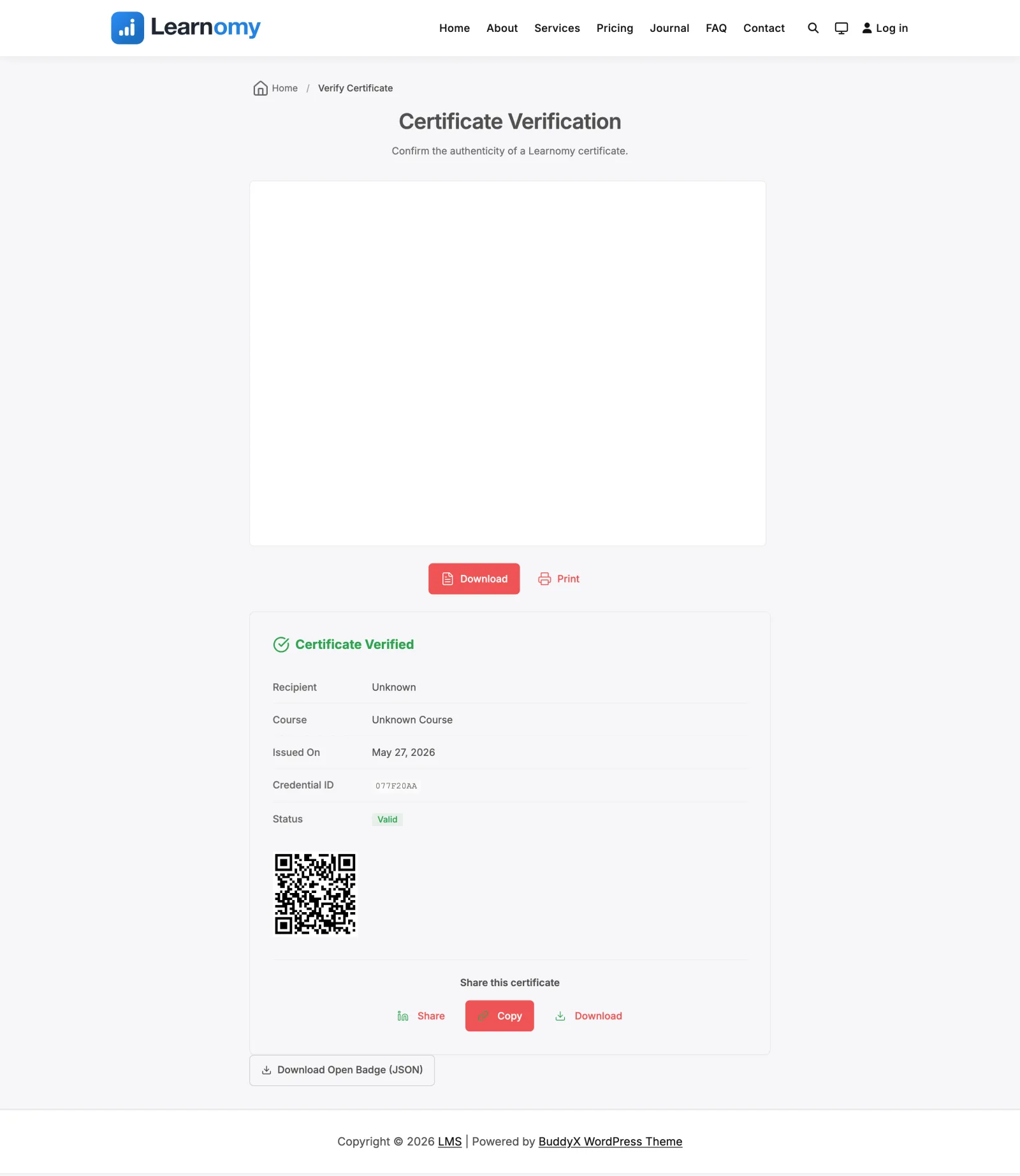 Open Badges first view