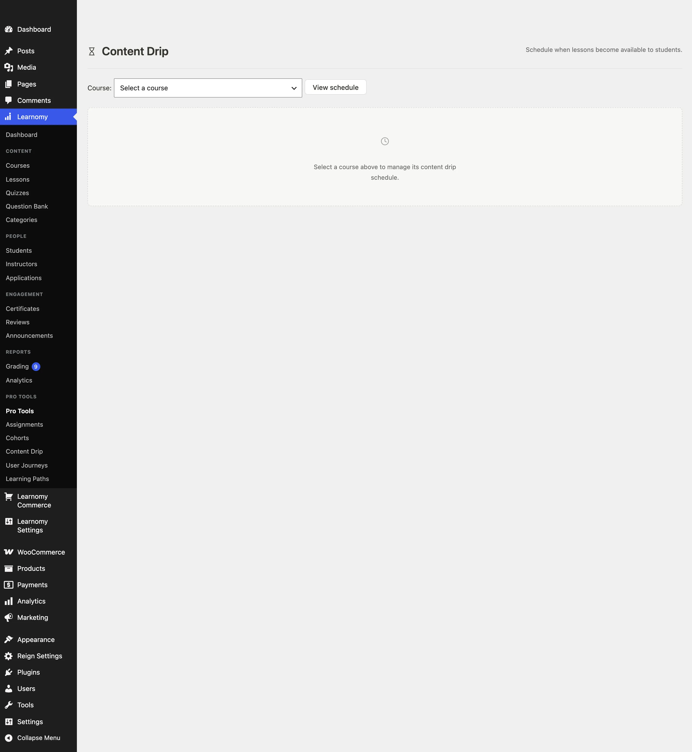 Content Drip page