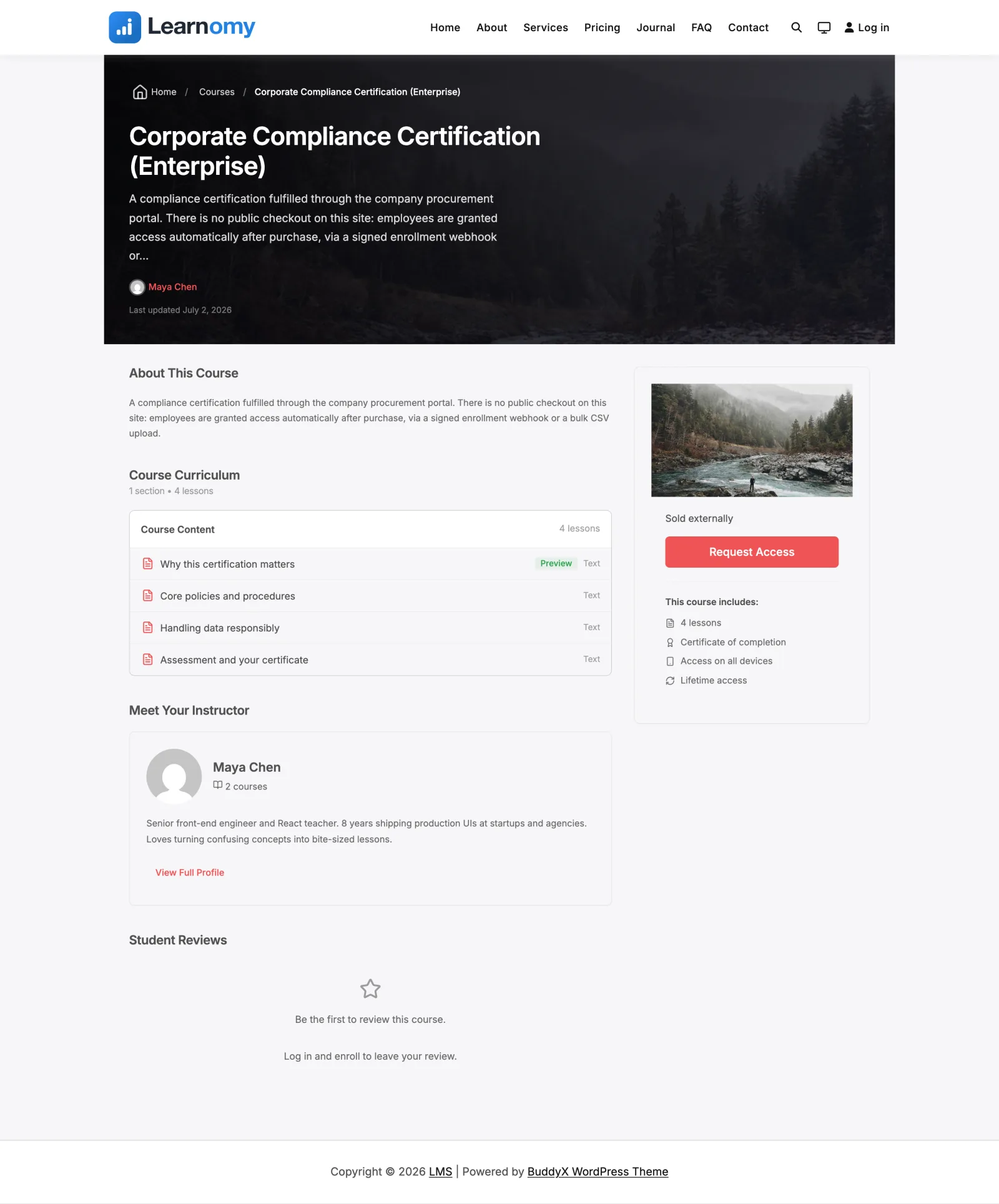 Closed pricing model first view
