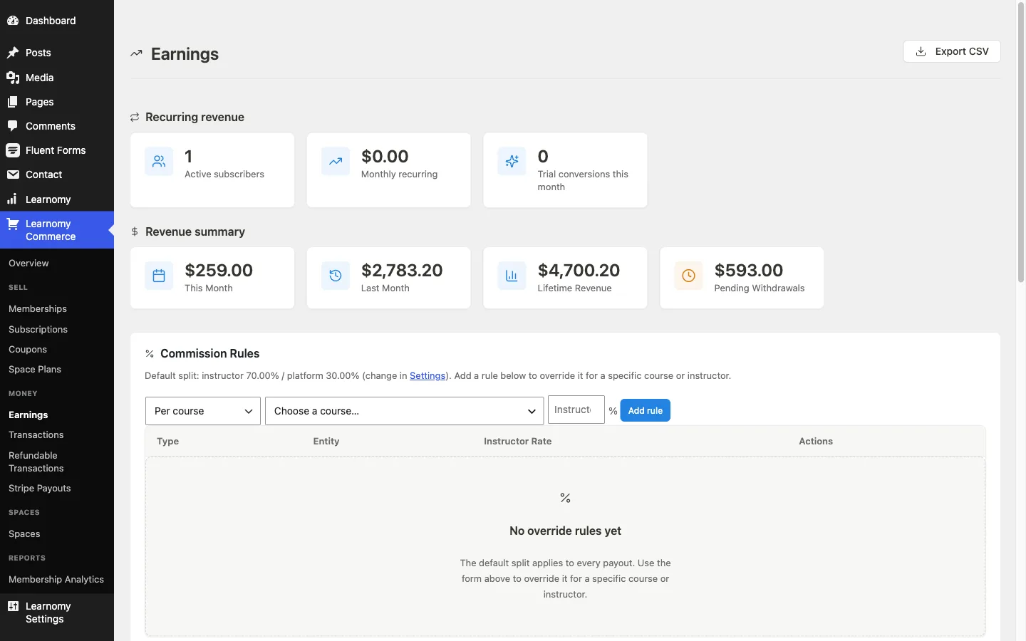 Learnomy instructor earnings