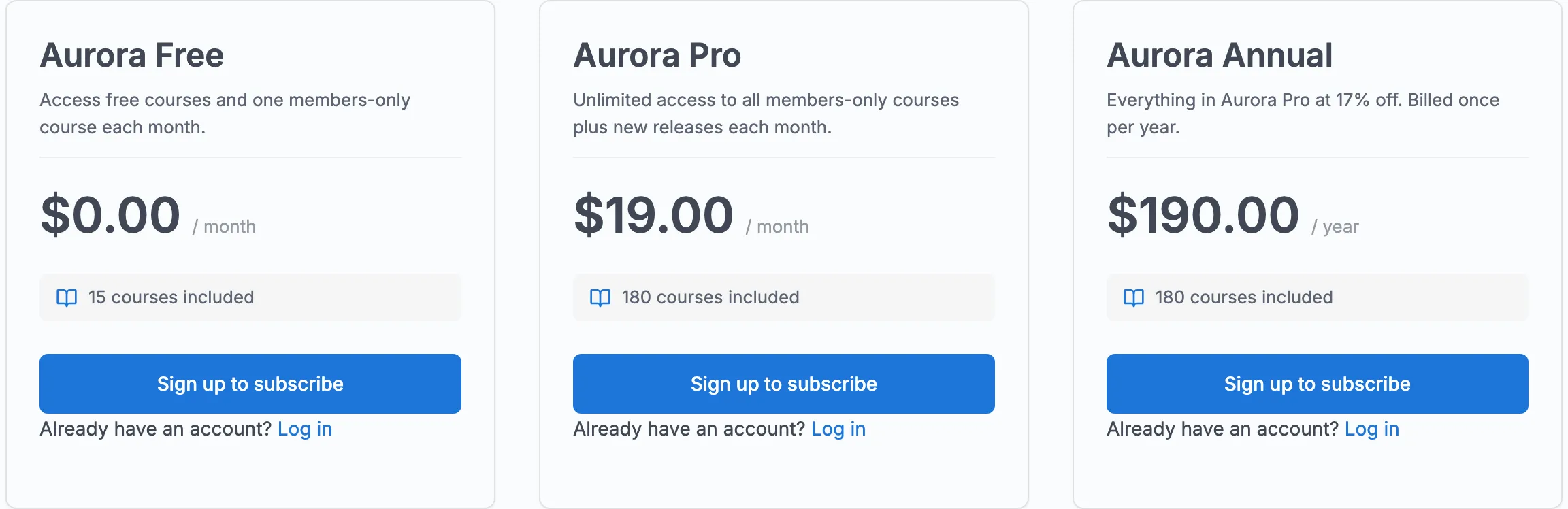 Pro plan card