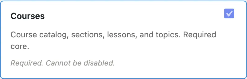 Core modules category