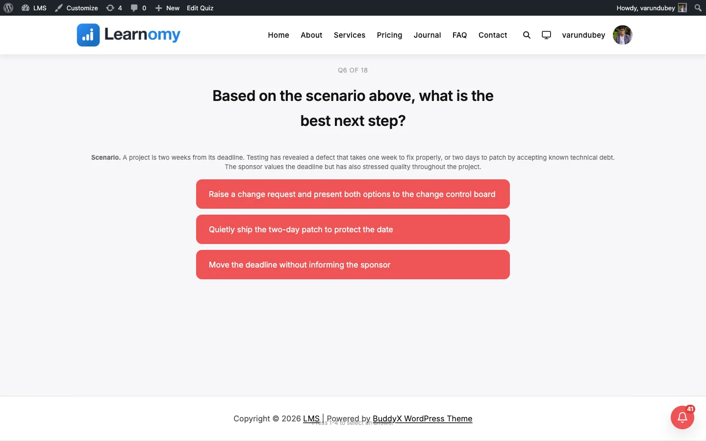Rich question stem editor