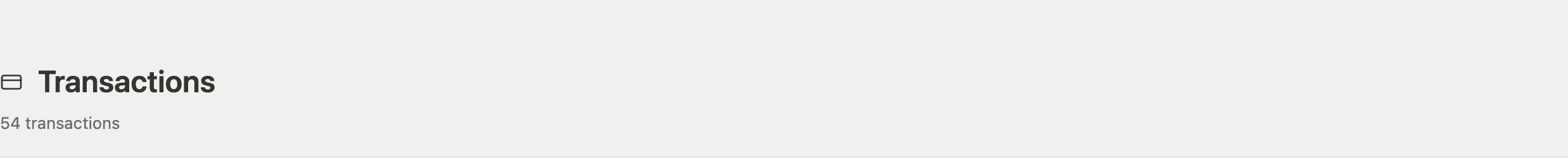 Transactions header